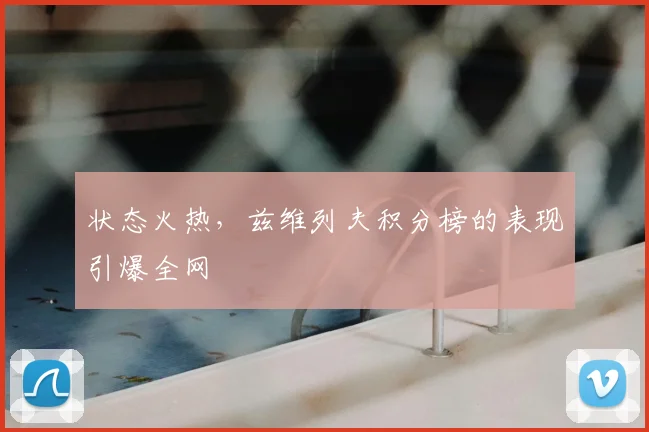 状态火热,兹维列夫积分榜的表现引爆全网