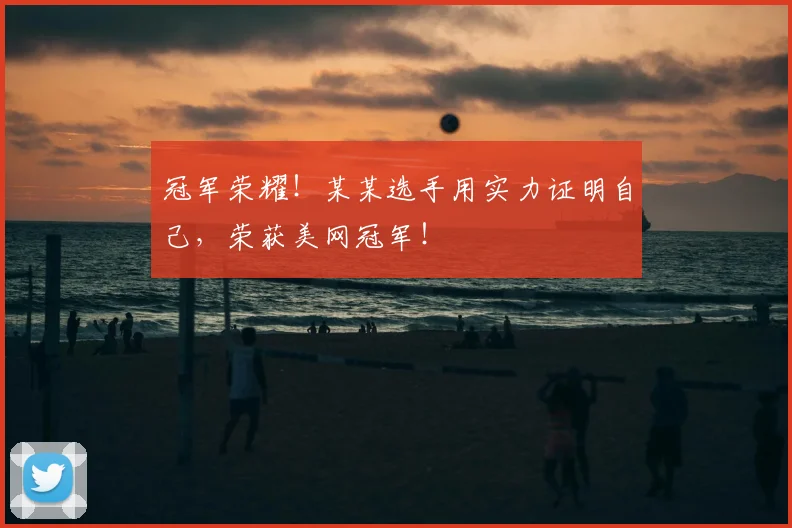 冠军荣耀!某某选手用实力证明自己,荣获美网冠军!
